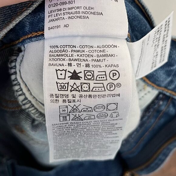 Levi’s 517 1969 Bootcut Cropped Distressed Orange Tab Jeans Heat Stroke Wash - Picture 7 of 8